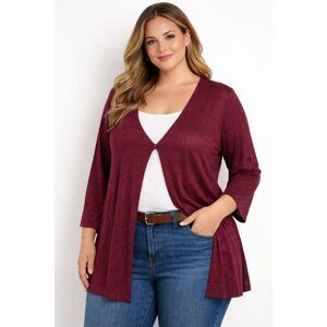 Rabbit Rabbit Designs Dress 14W Burgundy Plus Size Made in USA Boho Vintage